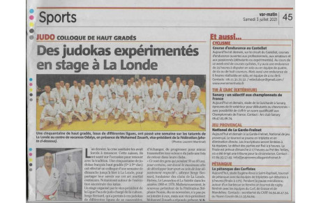 Judo Jujitsu Stage des hauts gradés 